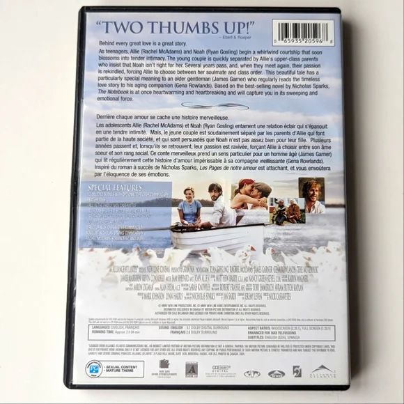 2/$15 The Notebook DVD - Picture 2 of 6